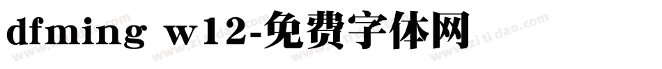 dfming w12字体转换